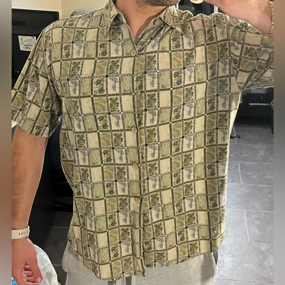 Paradise Blue Hawaiian Button-Down Shirt